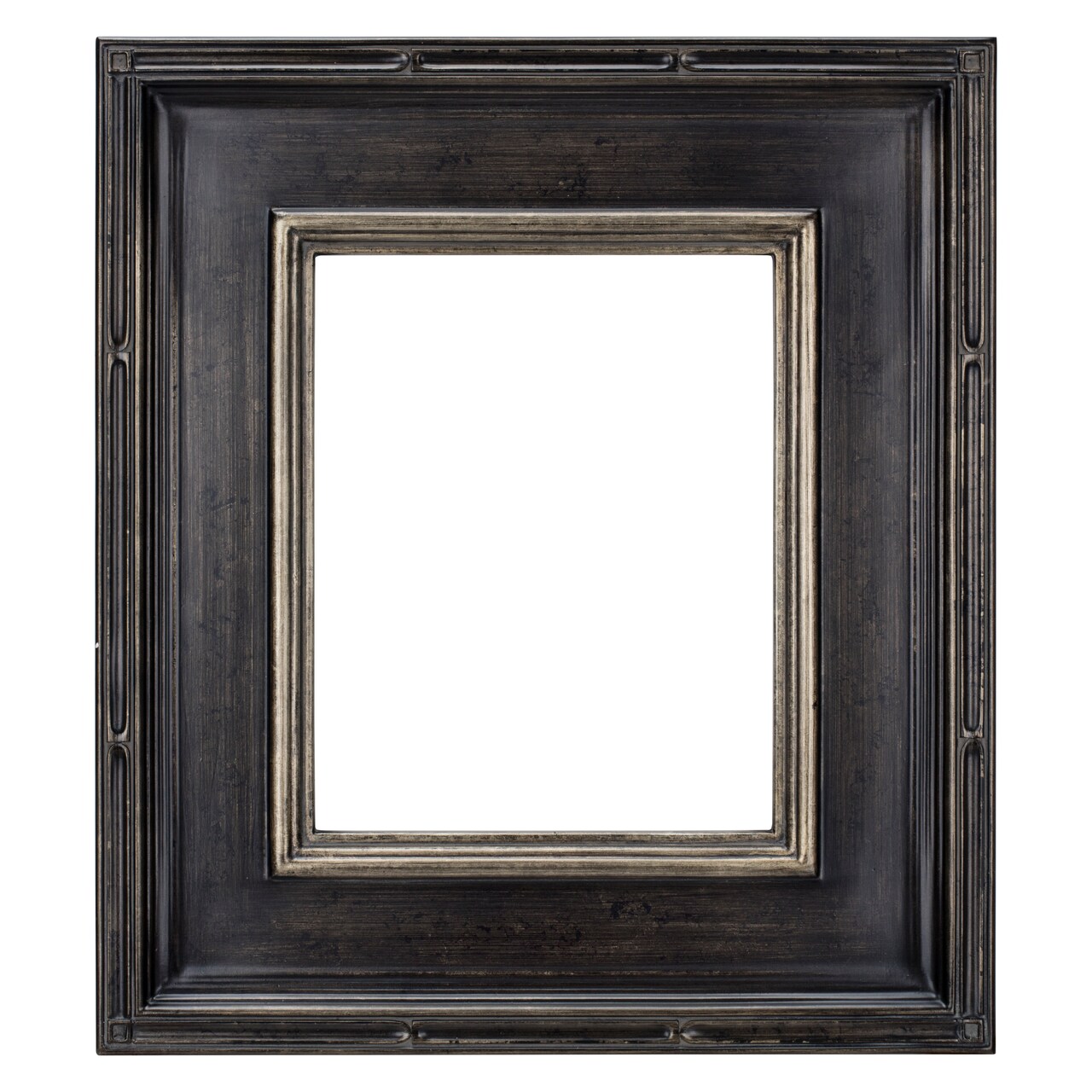 Creative Mark Museum Plein Aire Ornate Picture Frame - 10x20" - Antique Black W/ Silver - Pack of 1, High-End Antique Style Frames - Open Back with No Glass or Backing